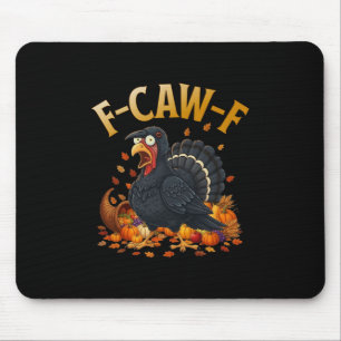Kalkon F-caw-f Rolig Thanksgiving Svart Kråka Vuxe Musmatta