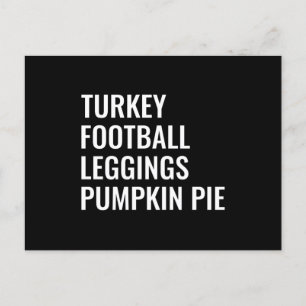 Kalkon Fotboll Rolig Thanksgiving Middag Familj Vykort