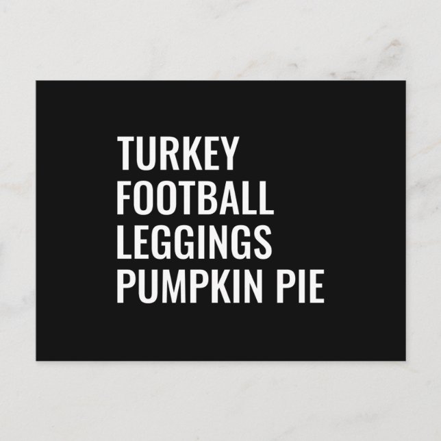 Kalkon Fotboll Rolig Thanksgiving Middag Familj Vykort (Framsida)