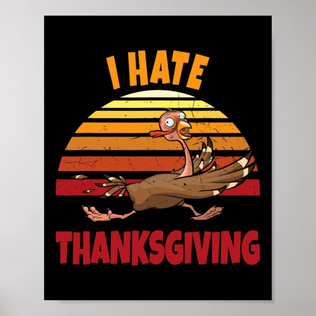 Kalkon Höst Fall Pumpa Rolig Thanksgiving Day  Poster (Framsidan)