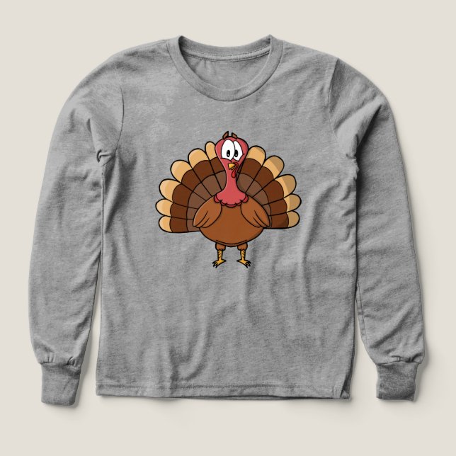 Kalkon med bred svans t shirt (Design framsida)