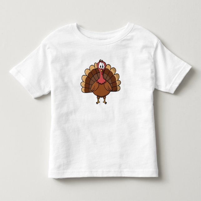 Kalkon med bred svans t shirt (Framsida)