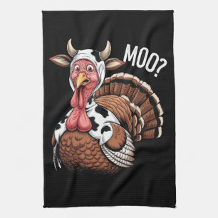 Kalkon Moo Rolig Thanksgiving  Kökshandduk