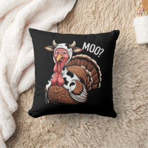 Kalkon Moo Rolig Thanksgiving Kudde