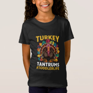 Kalkon Och Raseri Småbarnsliv Tacksgiving T Shirt