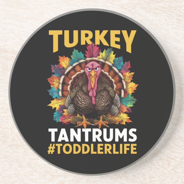 Kalkon Och Raseri Småbarnsliv Tacksgiving Underlägg (Framsidan)