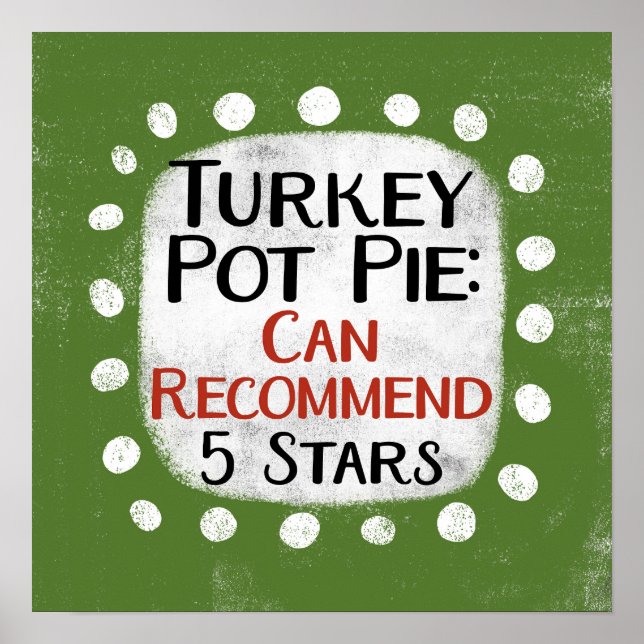 Kalkon Pot Pie Recension 5 Stjärnor Affisch Väggko (Framsidan)