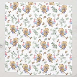 Kalkon Scrapbokspapper