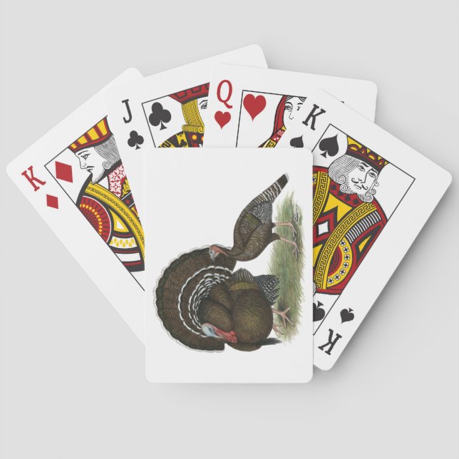 Kalkon Standard Brons Spel Kort (Baksidan)