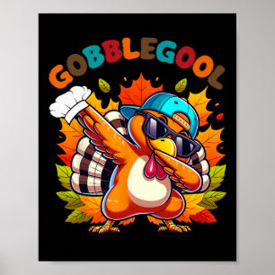 Kalkon Thanksgiving Dabbing Dans Poster