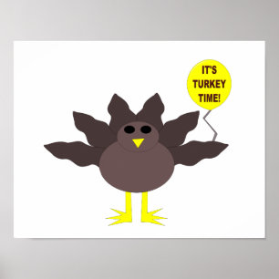 Kalkon Tid Thanksgiving Affisch