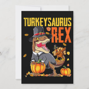 Kalkonasaurus Rex Dab Kalkon TRex Dinosaur Tacksäg Inbjudningar