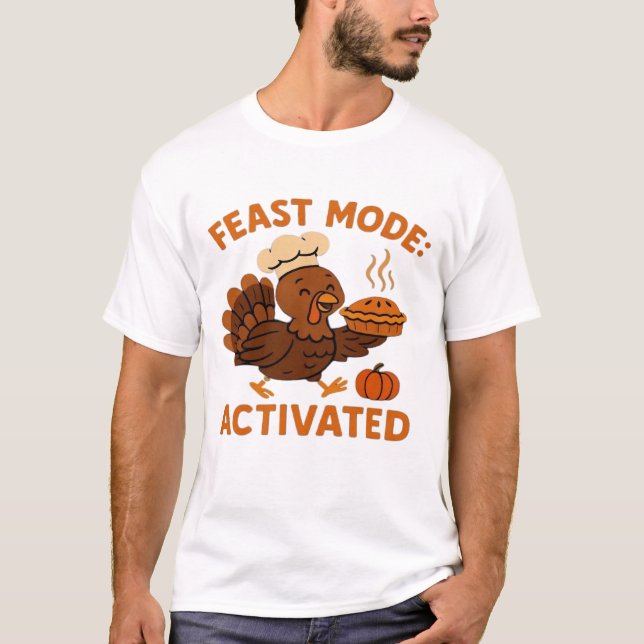 Kalkonchef med pumpapaj överdimensionerad t-shirt. t shirt (Framsida)