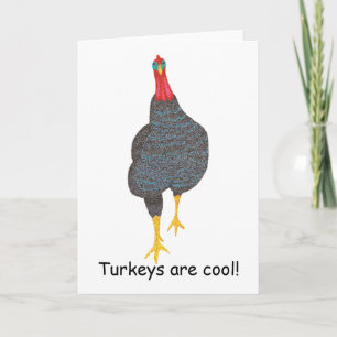 Kalkoner är coola, pointillism Greeting Cards Helgkort