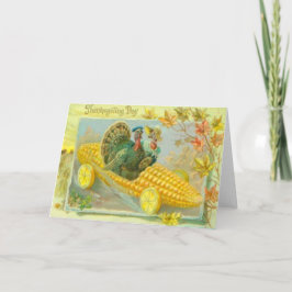 Kalkoner i en Maj-bil Helgkort