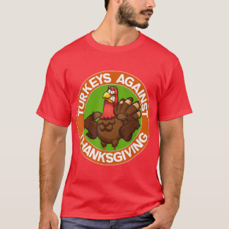 Kalkoner mot vegan Thanksgiving T Shirt