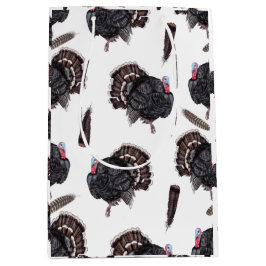 Kalkoner och fjädrar - Vit gift-säck