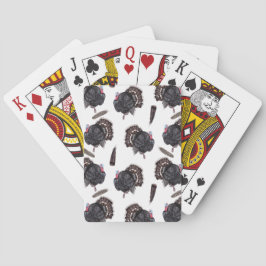 Kalkoner och fjädrar - Vitspaltkort Casinokort