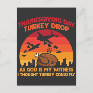 Kalkonfall Thanksgiving Dag Gud är min vittne Vykort