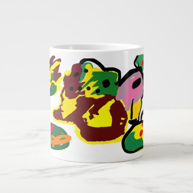 Kalkonfärg  jumbo mugg (Framsidan)