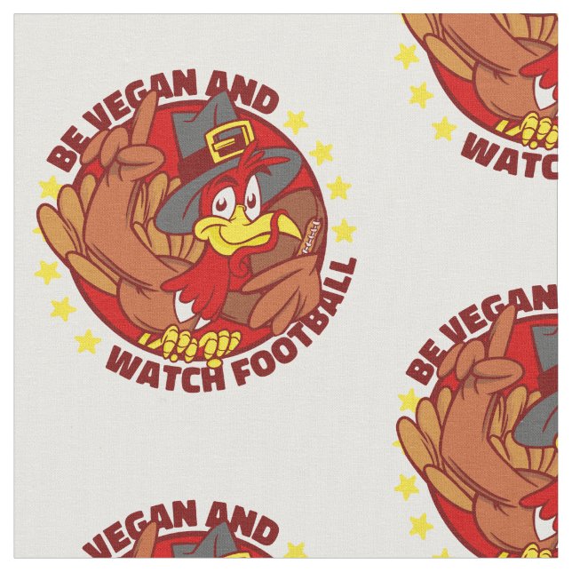 Kalkonfotboll i happy thanksgiving tyg (Närbild)