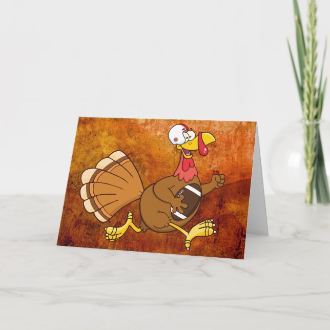 kalkonfotbollsspelare helgkort (Framsida)