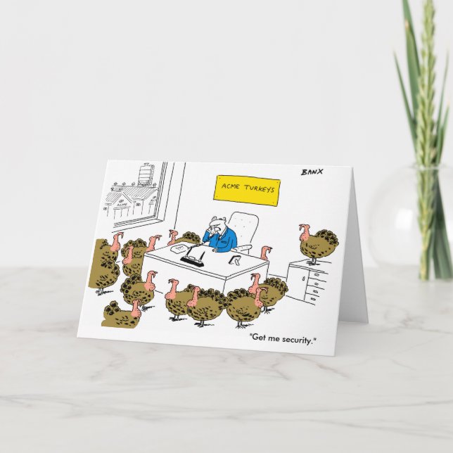 Kalkonjulaftonkort Helgkort (Framsida)