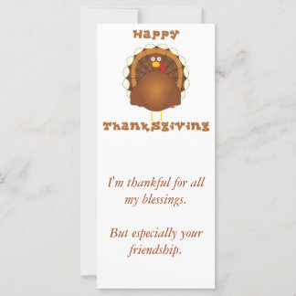 Kalkonkort för happy thanksgiving tecknad
