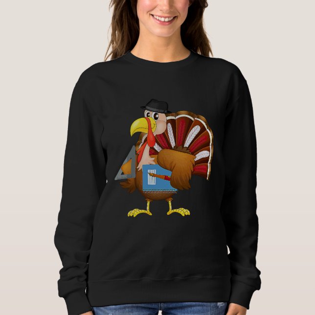 Kalkonlärare Rollig Kalkonlärare Undervisar Tack T Shirt (Framsida)