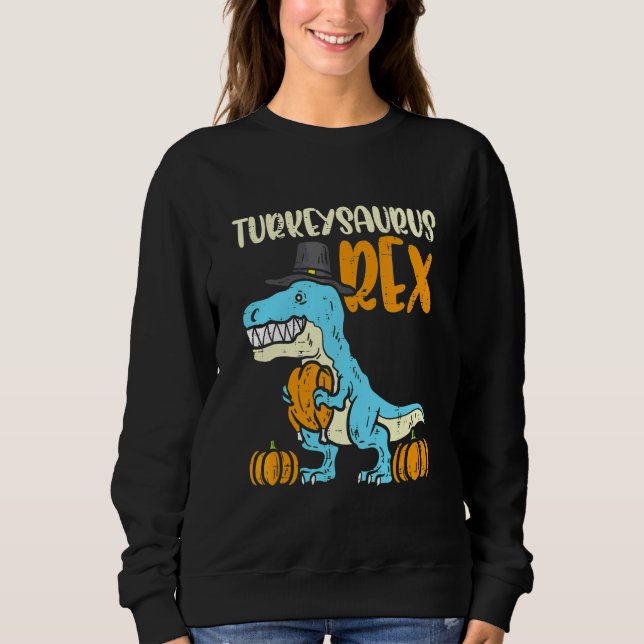 Kalkonsaurus Rex Dab Kalkon Dino Småpojkar Än T Shirt (Framsida)
