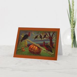 KalkonSeesaw på pumpavintagethanksgiving Helgkort
