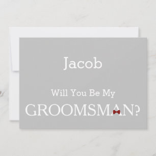 Kalktavla kommer du att vara vår Groomsman Inbjudningar