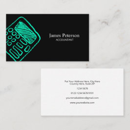 Kalkylator Hand plockade | Svart Visitkort