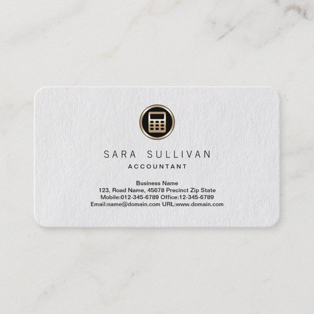 Kalkylatorikon Accountant Premium BusinessCard Visitkort (Framsida)