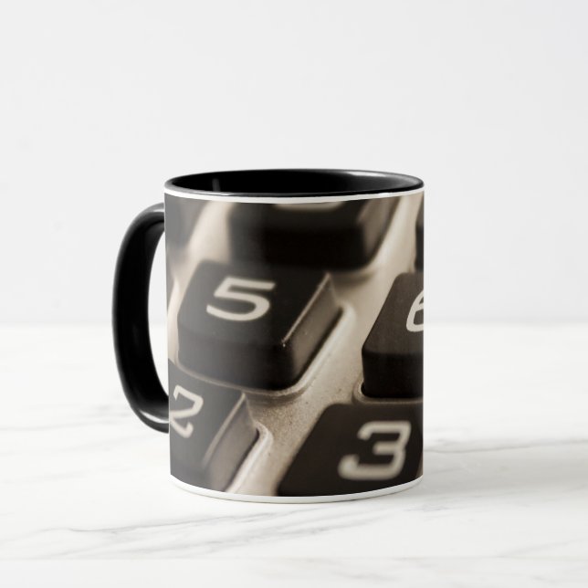 "Kalkylatorns stängning" Mugg (Framsida vänster)