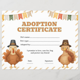Kalkylbar adoptionshandling för husdjur för fylld reklamblad