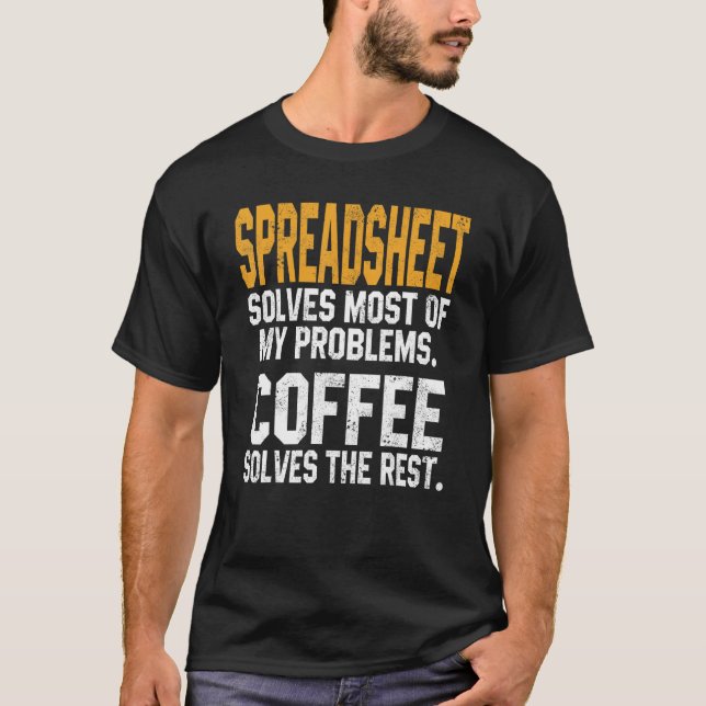 Kalkylblad Löser Mina Problem Kaffe   Data Scie T Shirt (Framsida)