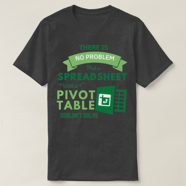 Kalkylblad med problem med pivottabellen Bord som  T Shirt (Design framsida)