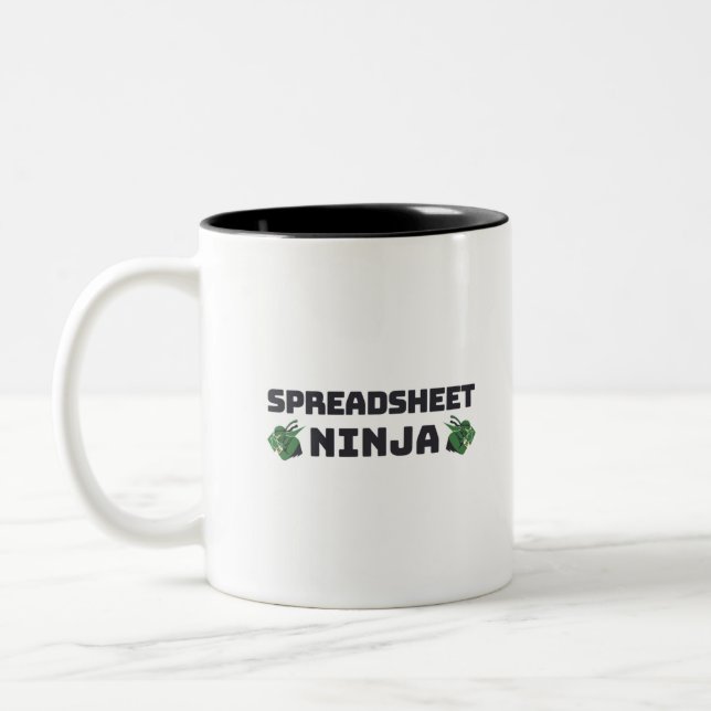Kalkylblad ninja 2-tonkaffe mugg (Vänster)