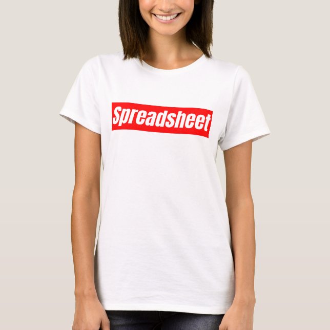 Kalkylblad - Rolig revisor  T Shirt (Framsida)