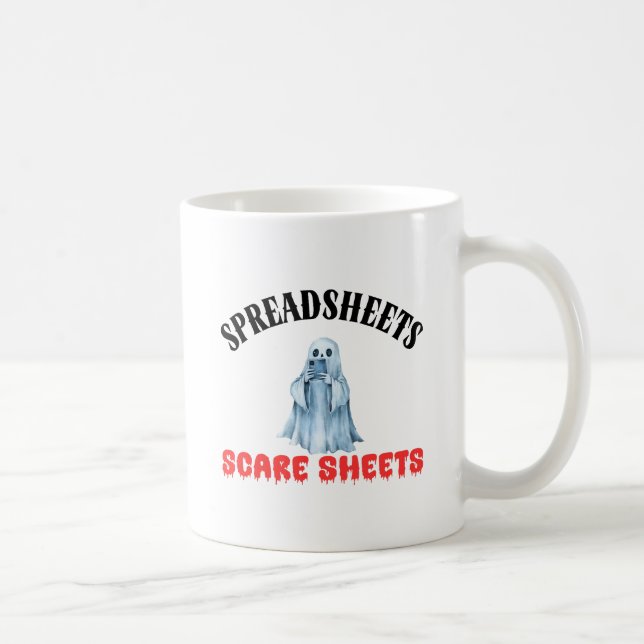 Kalkylblad Skrämmer Lakan - Lönsam revisor Kaffemugg (Höger)