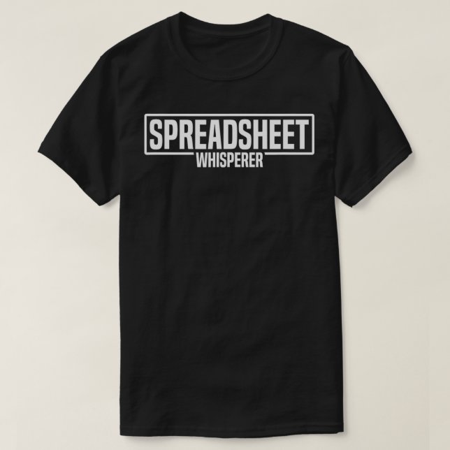 Kalkylblad Whisperer Actuarial analytiker Actuary  T Shirt (Design framsida)