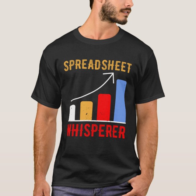 Kalkylblad Whisperer Actuaries Data Science Stats T Shirt (Framsida)
