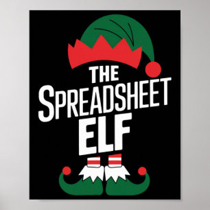 Kalkylbladet Elf Group Matching Family Christma Poster