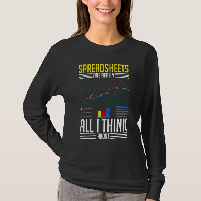 Kalkylbladsberäknarprogram Budgetmallar T Shirt (Framsida)