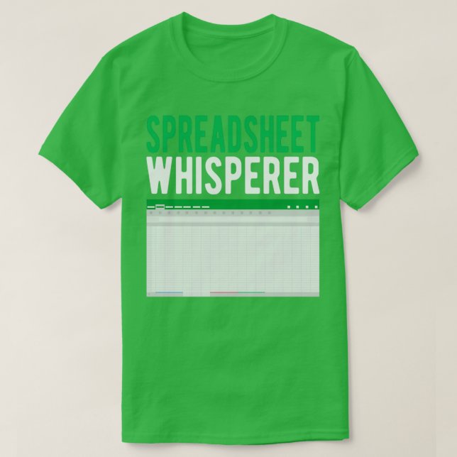Kalkylbladsvisare Excel-redovisningsrevisor T Shirt (Design framsida)