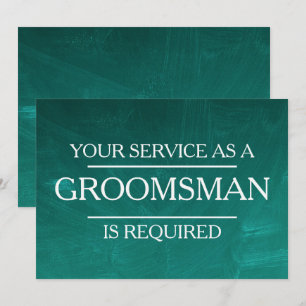 Kalkylpanel din tjänst begärs som Groomsman Inbjudningar