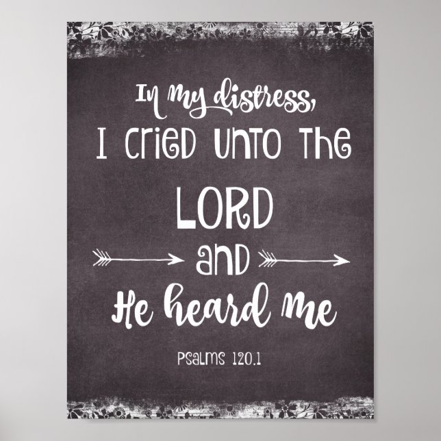 Kalkylpanel: Idépsalms Bible Verse Poster (Framsidan)