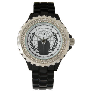 Kall ANONYM logotyp med VISARTAVLAN Armbandsur