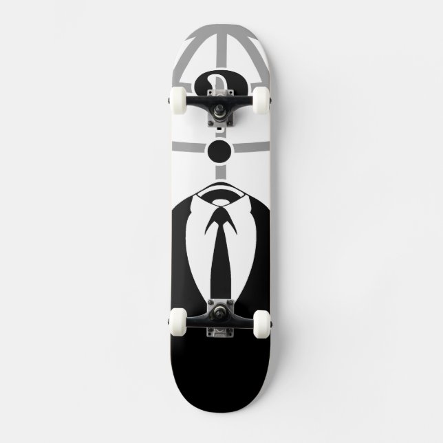Kall anonym logotyp skateboard bräda 19,5 cm (Framsida)